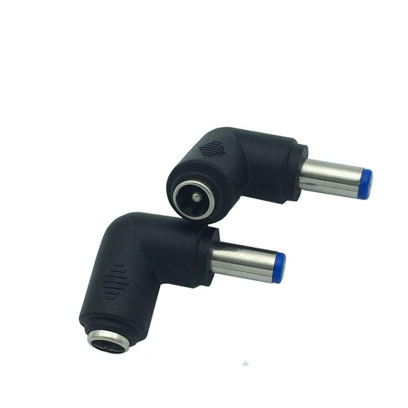 Traovien 2Pcs 5.5mm x 2.1mm Female to Male Plug 90 Degree Angle DC Power Converter Adapter for Universal Laptop Interface Power Cable Connector - Image 3